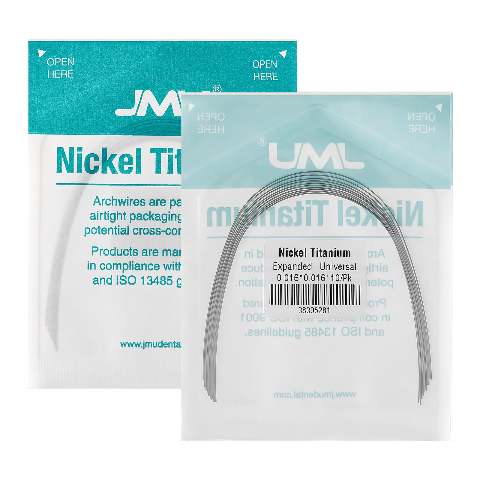 JMU NiTi Orthodontic Titanium Archwire Expanded Round Rectangular 100Pcs/10bags
