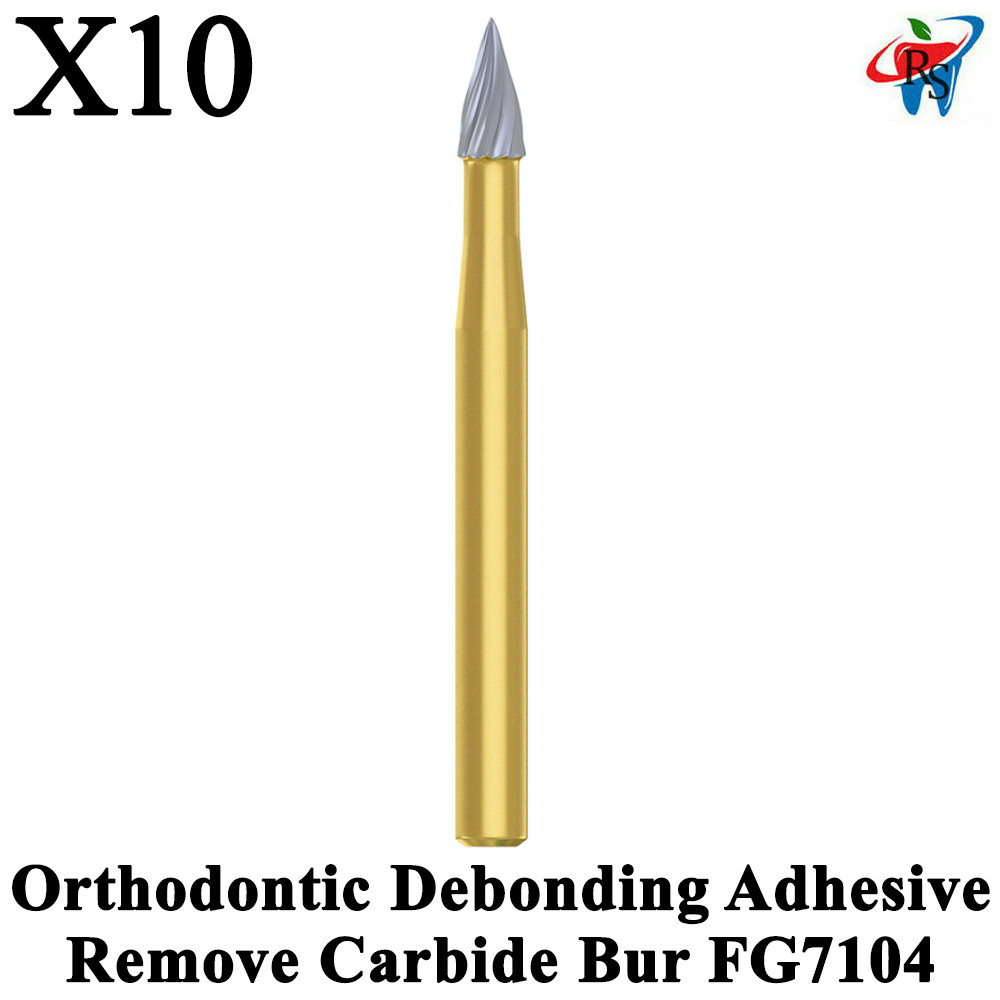 10x Dental Orthodontic Debonding Adhesive Remove Carbide Bur Bits Finish FG7104