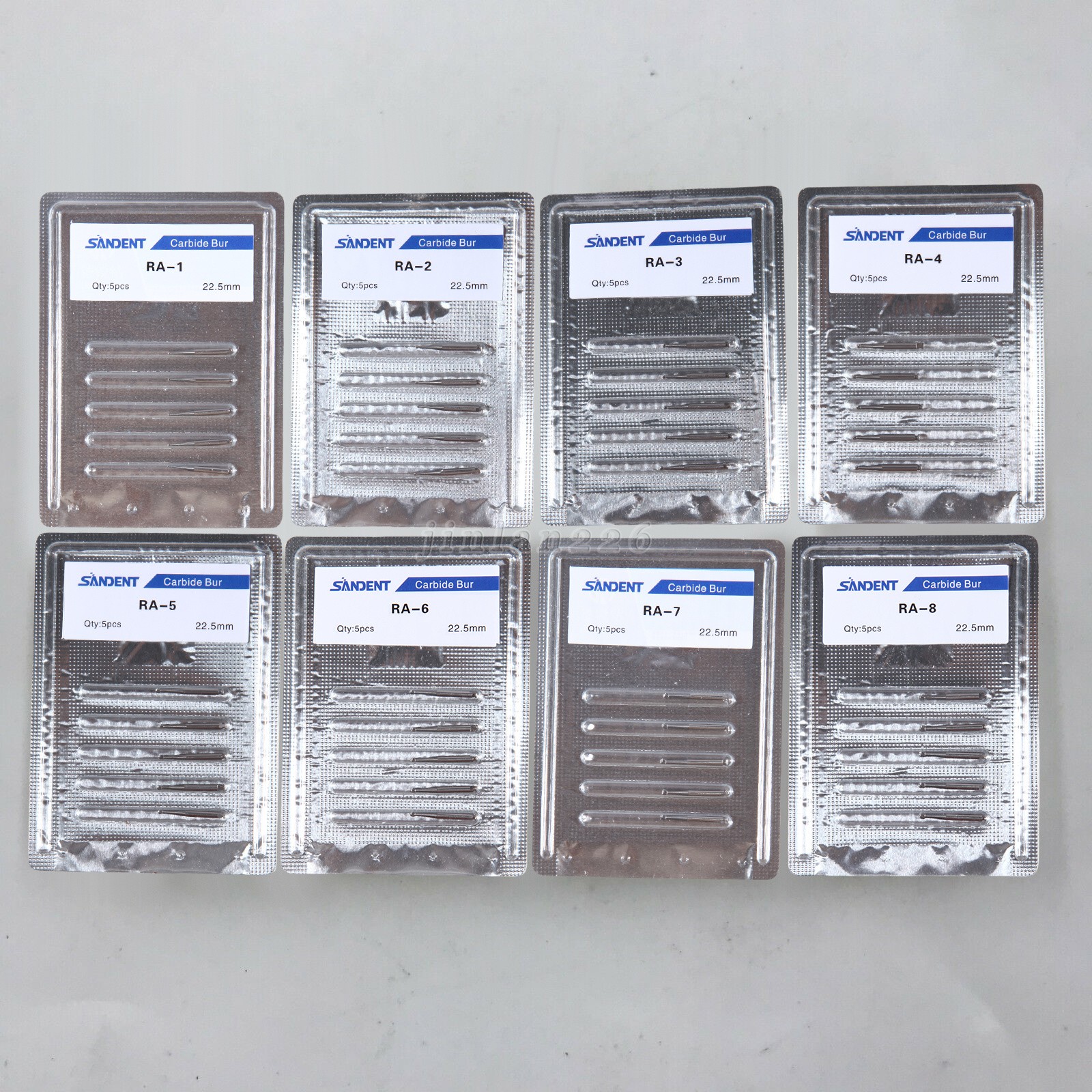 5-100 8 Types Dental Round Carbide Bur for Slow Speed Latch Type RA 1# – 8# Burs