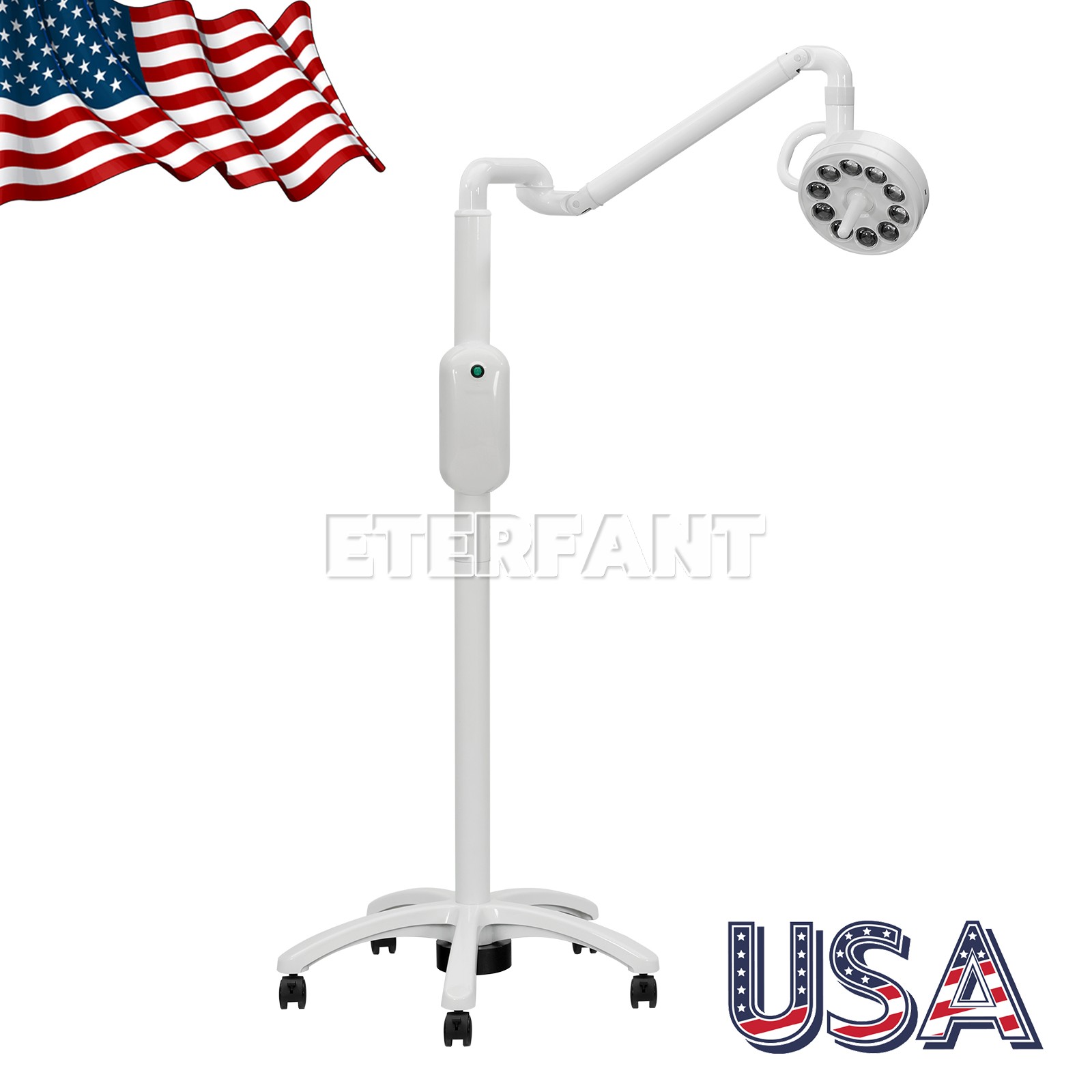 Dental Mobile Stand LED Oral Surgical Light Induction Exam Opertory Lamp 55W US