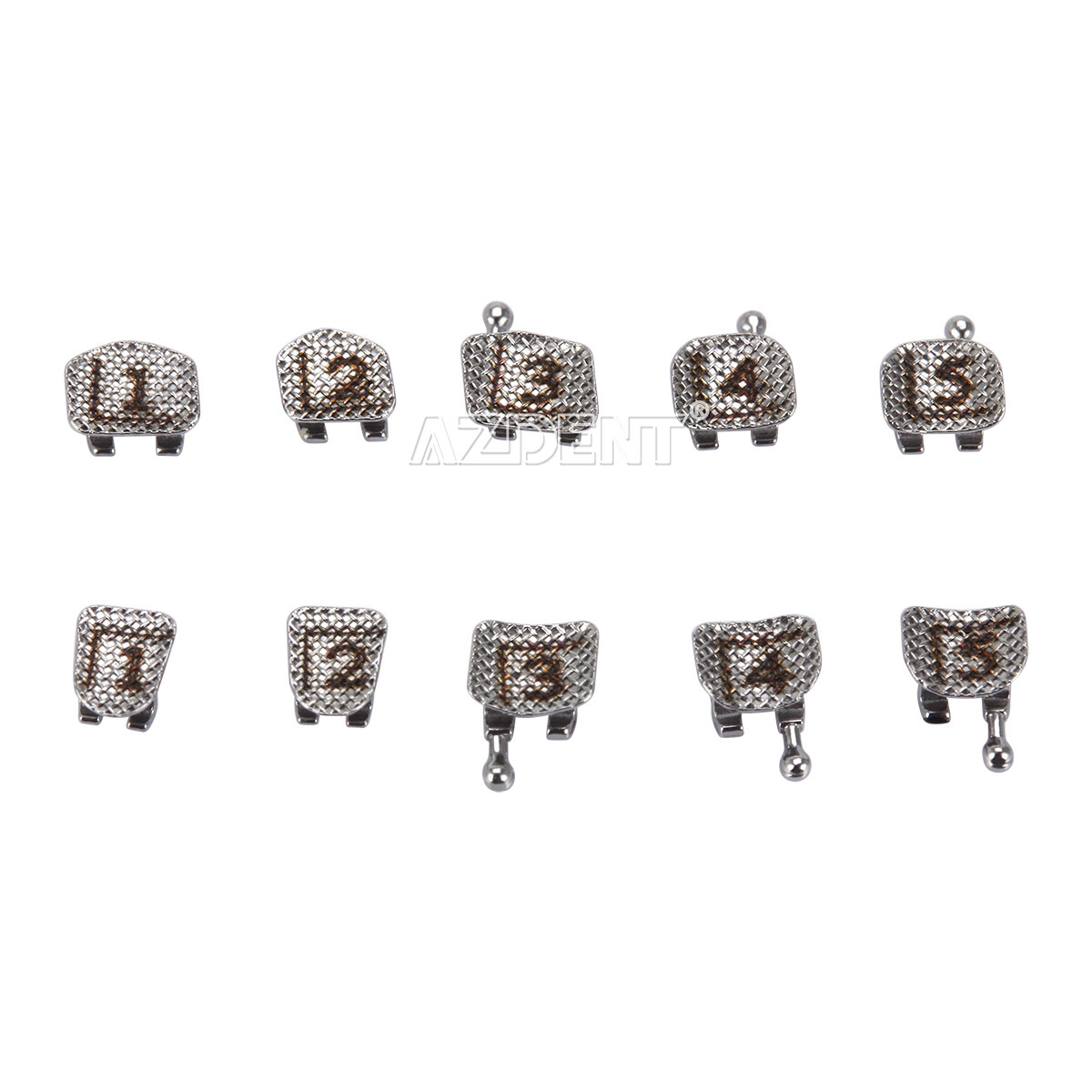 AZDENT Dental Orthodontic Bracket Braces MIM/Split mini Roth.022 345with hook