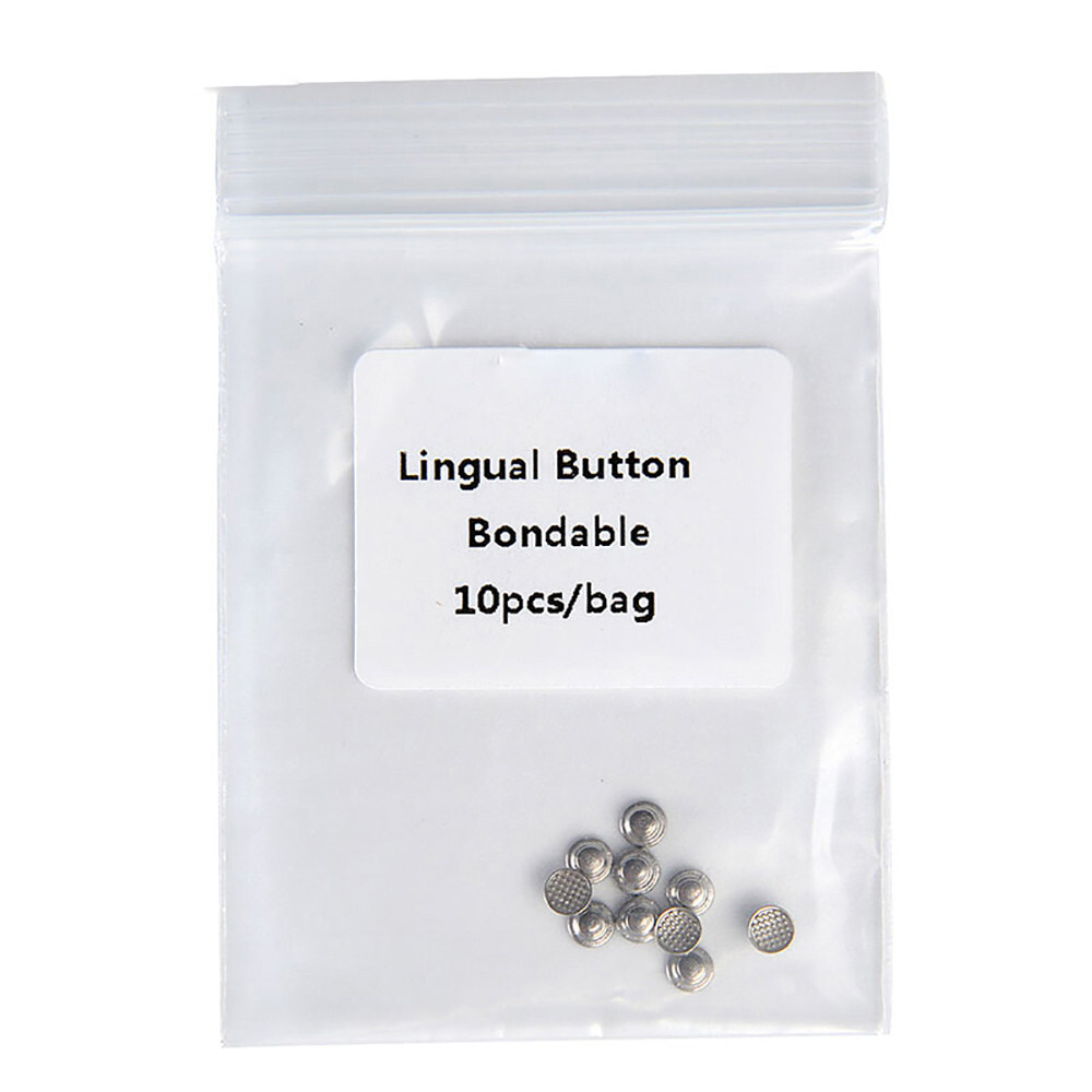 100 piezas AZDENT Dental Botones Linguales de Ortodoncia Redonda Bondable mono