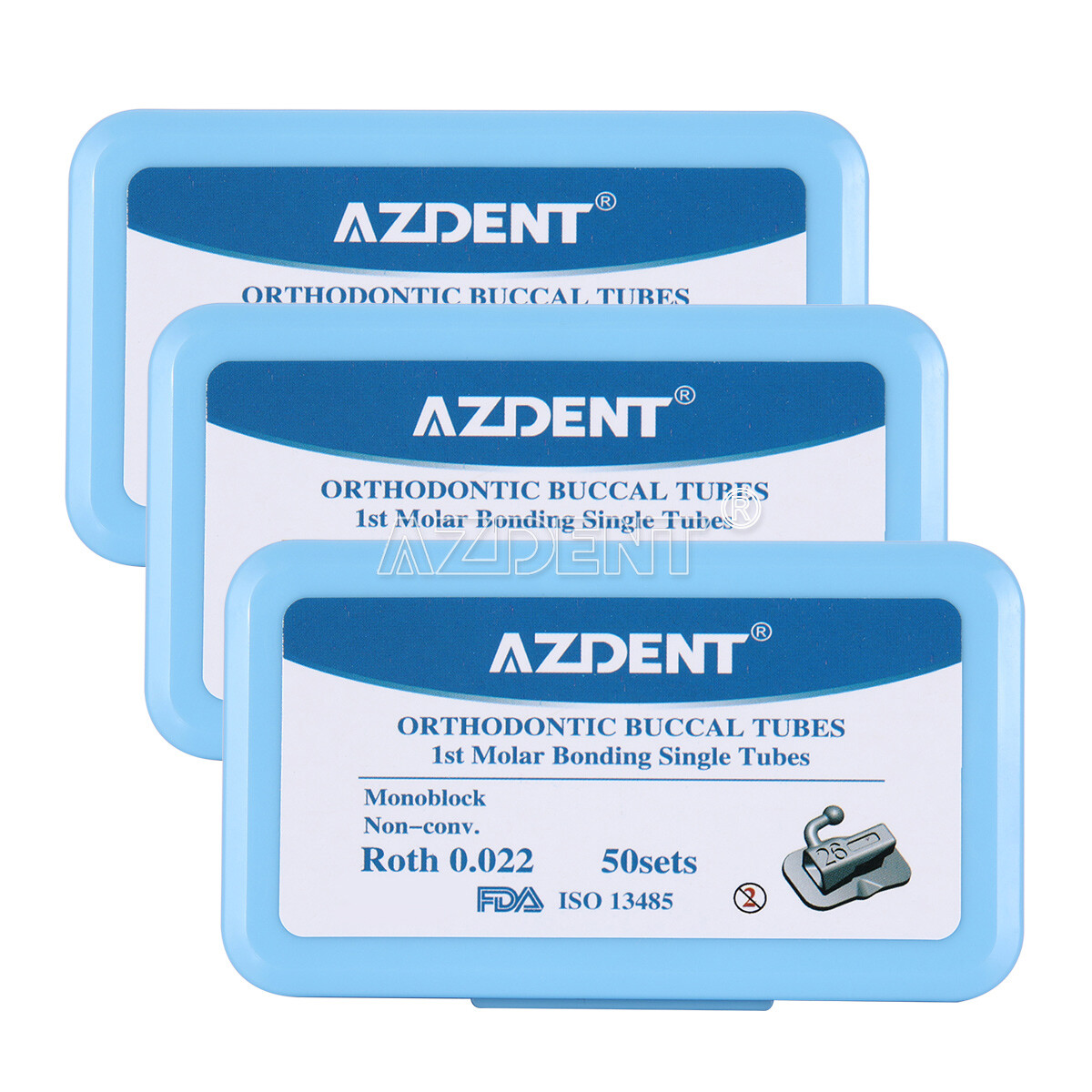 Dental Orthodontic Buccal Tubes 1st Molar Roth.022 Bondable Non-Conv Monoblock
