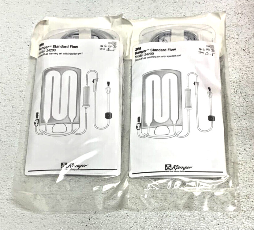 NEW Lot of 2 3M Ranger 24200 Standard Flow Blood/Fluid Warming System Set 31B