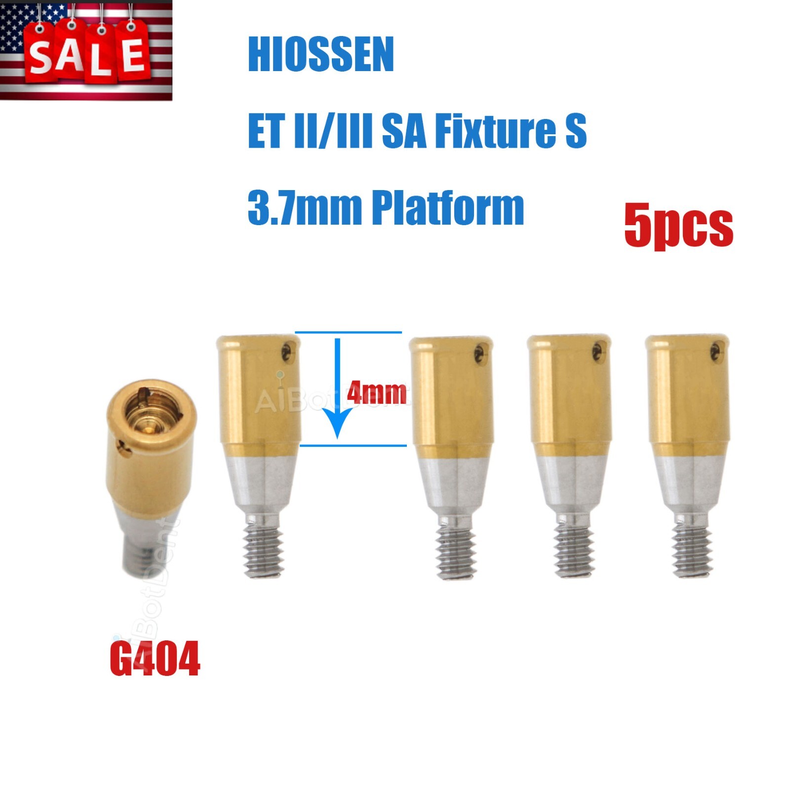 US Dental Overdenture Locator Implant Abutment for Zimmer/Hiossen Male Caps Tool