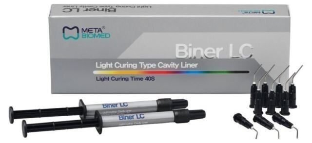 Meta Biomed Biner LC DENTAL Light Curing Type Cavity Liner Base Long exp