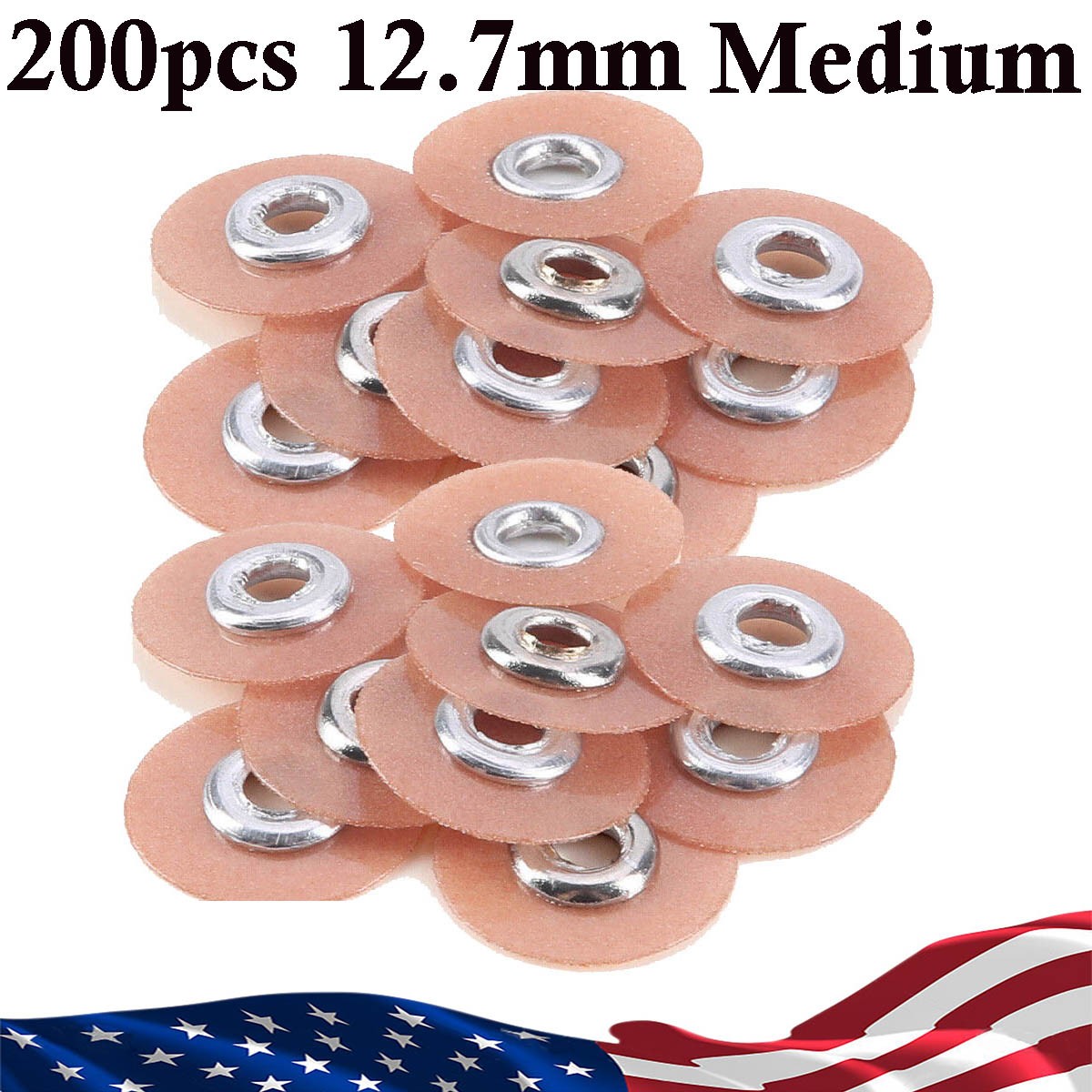 200PCS Dental SOFLEX Medium Composite finishing polishing discs 12.7mm