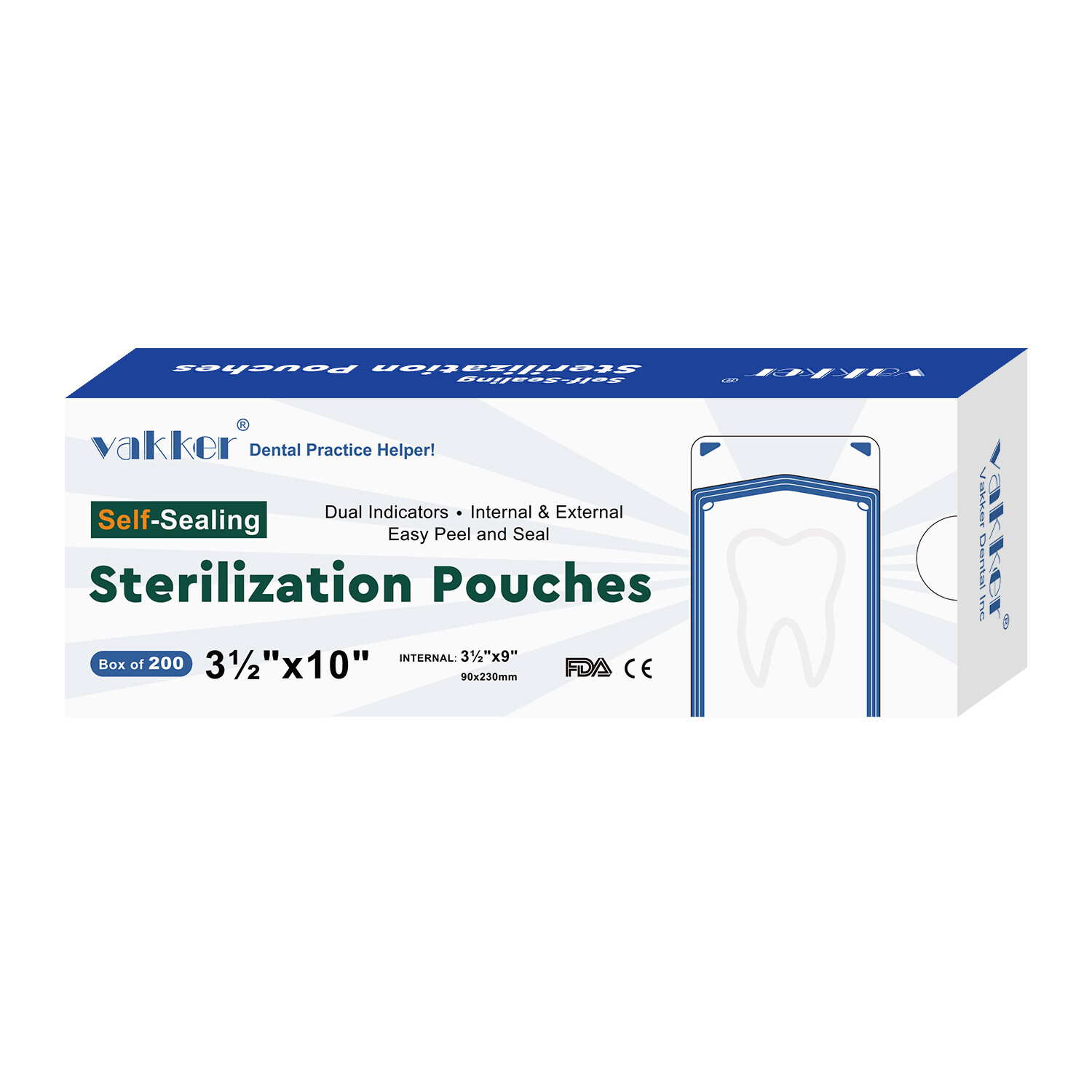 Self Sterilization Pouches Autoclave Sterilizer Bags Dental Medical Tattoo Nail