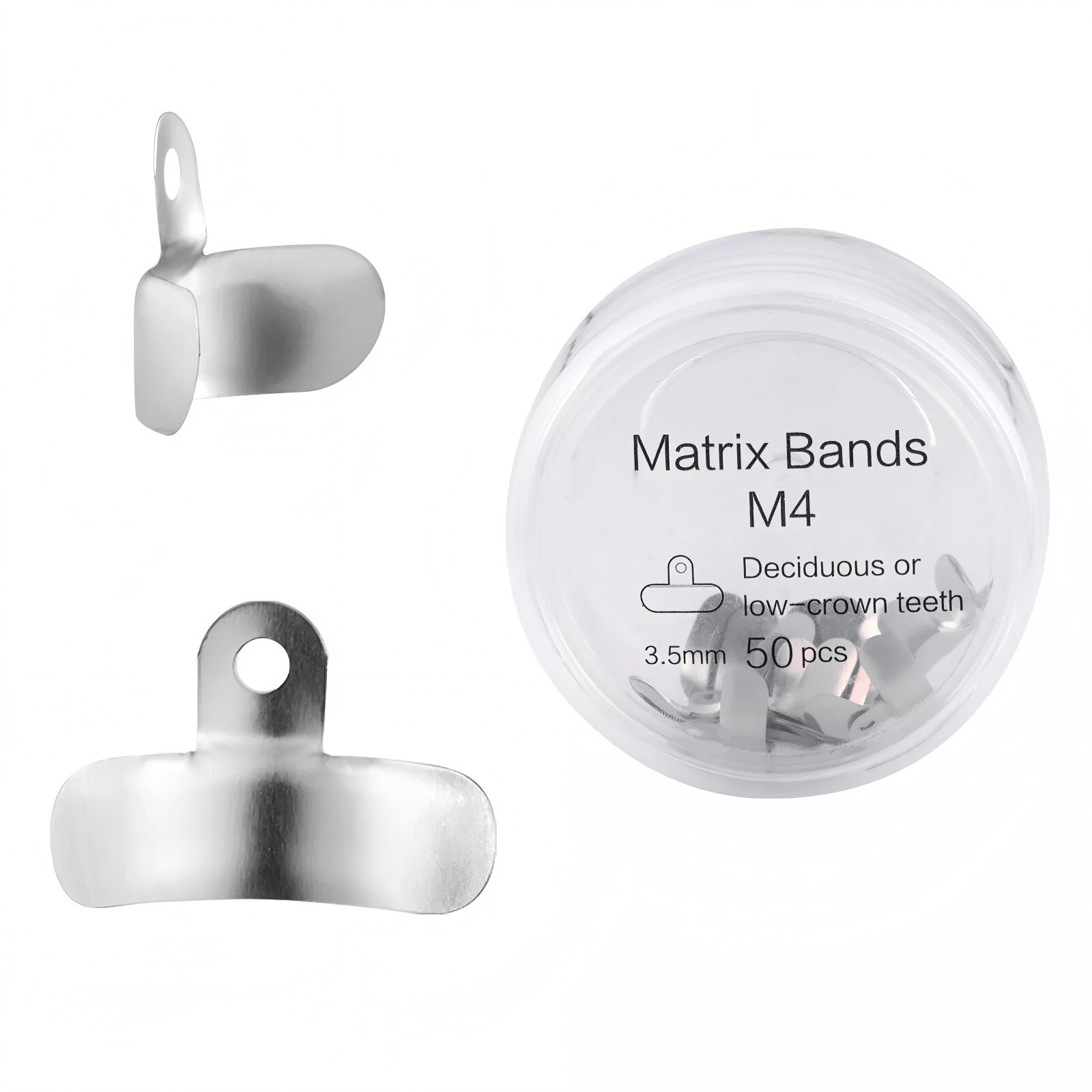 Dental Sectional Matrix System Matrices Bands Palodent 3.5 4.5 5.5 6.5mm 50/Pk