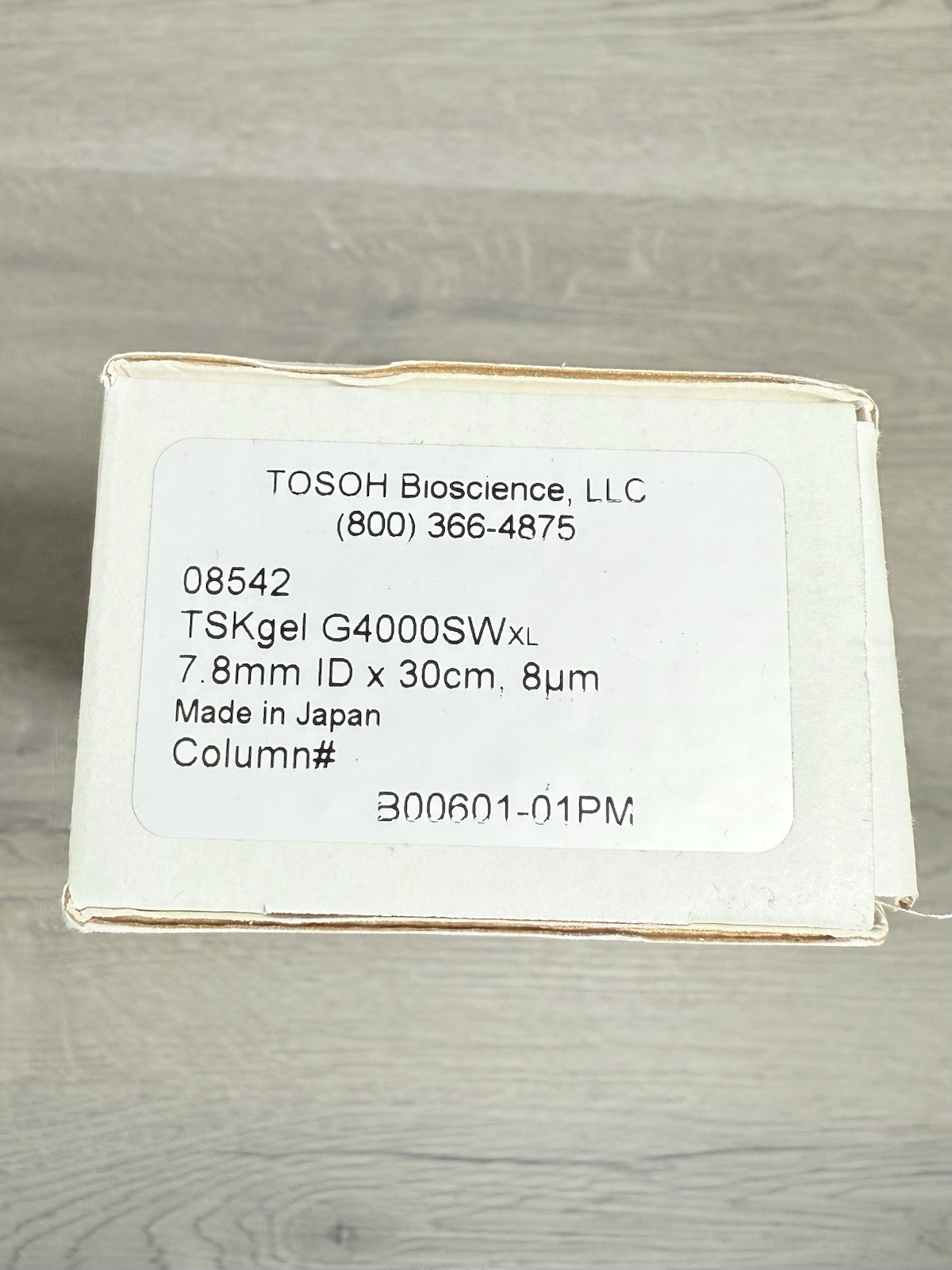 Tosoh Bioscience TSKgel G4000SWXL Column 08542 Chromatography Medical Laboratory