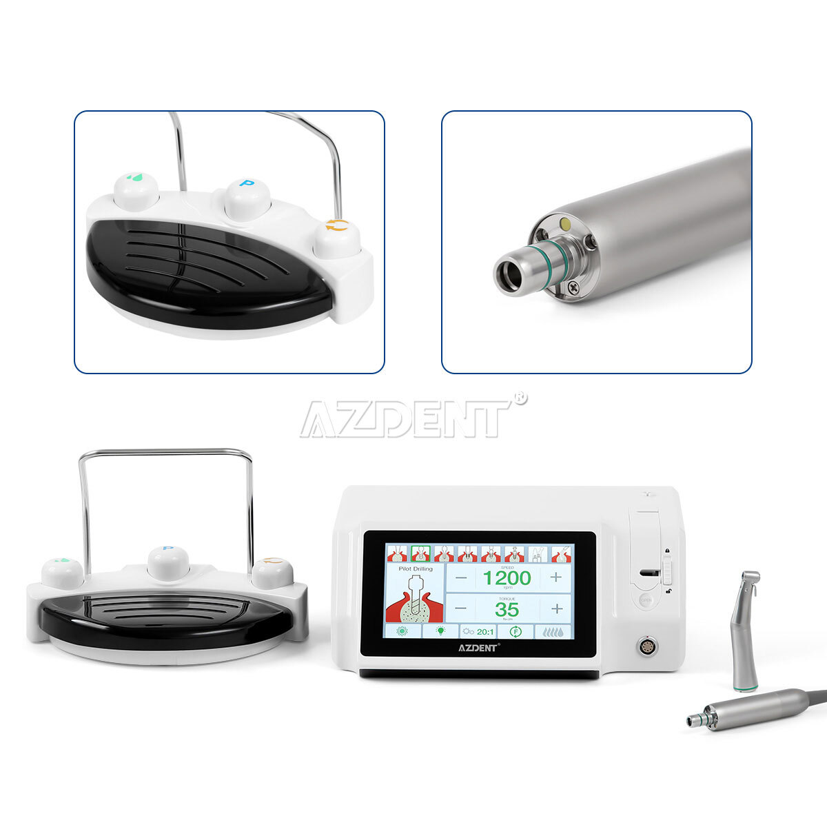 Dental Touch Implant System Surgical LED Motor Brushless /20:1 Implant Handpiece