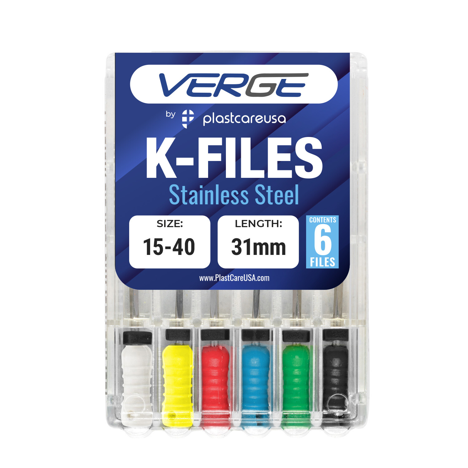 Size 15-40 Assorted 31mm Endo K-Files, Endodontic Dental K Files