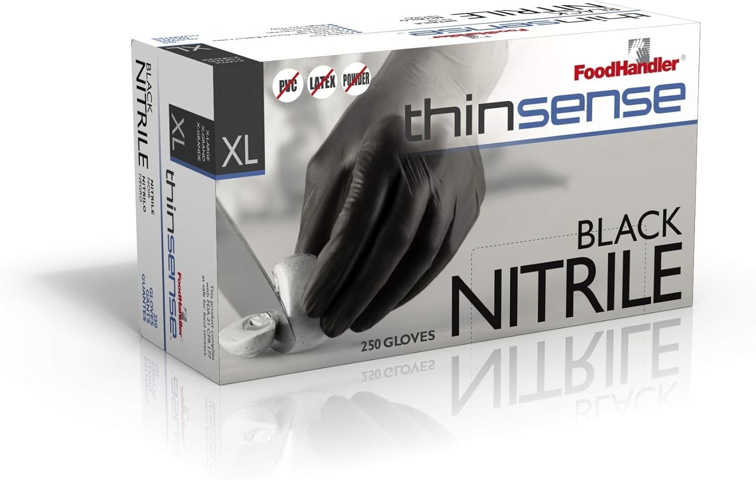 Foodhandler Nitrile Gloves Black X-Large 1000 Case
