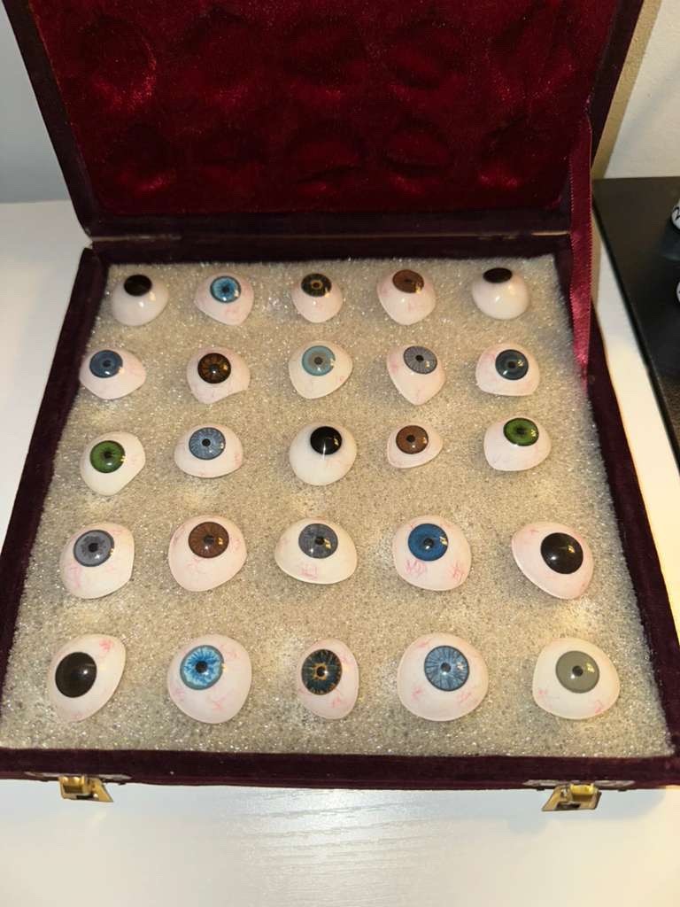 Prosthetic Eye For Human 25 Eyes ALL MIX SHADE In Soft Case Liberty Prosthesis
