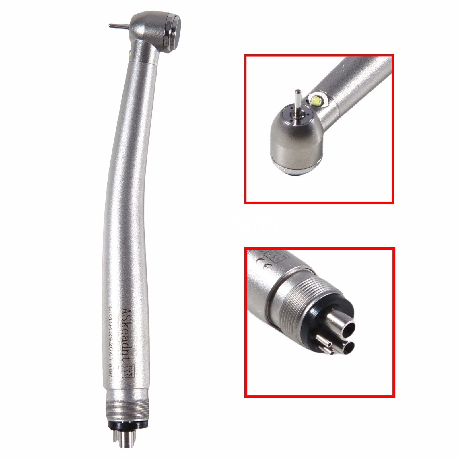 1/10X ASkeadnt Dental Fiber Optic LED E-generator High Speed Handpiece 2/4Holes