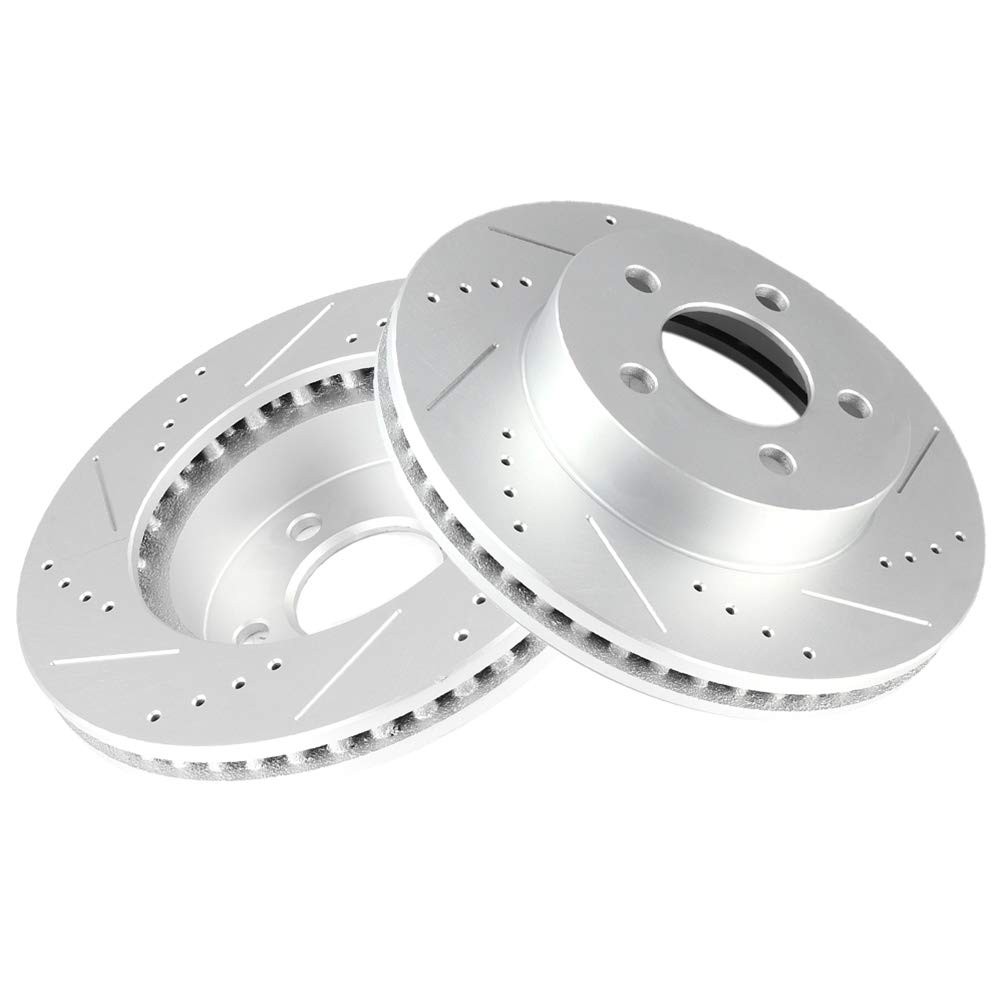 Front Drilled Slotted Brake Rotors Discs fit For 2002-2007 Jeep Liberty
