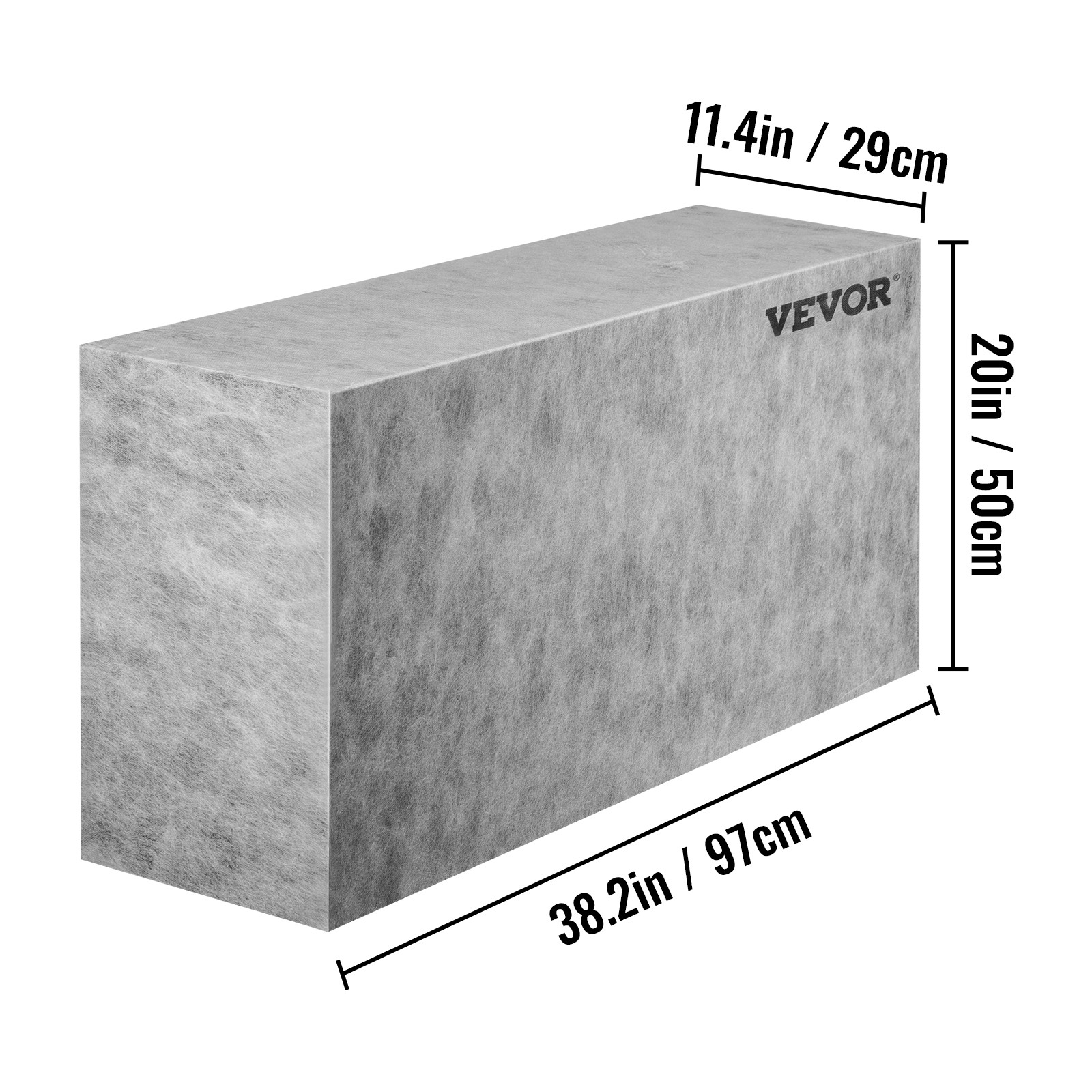 VEVOR Board Shower Bench Rectangle Bench Ready to Tile&Waterproof 38.2×11.4×20″