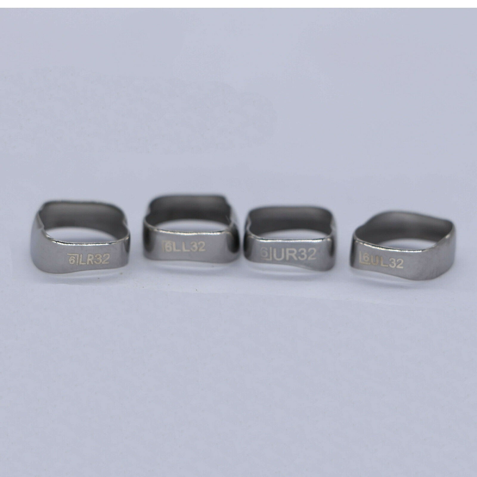 10 Bags Dental Orthodontic 1St Molar Plain Molar Bands 4PCS/Bag 10#-33# 24 Sizes