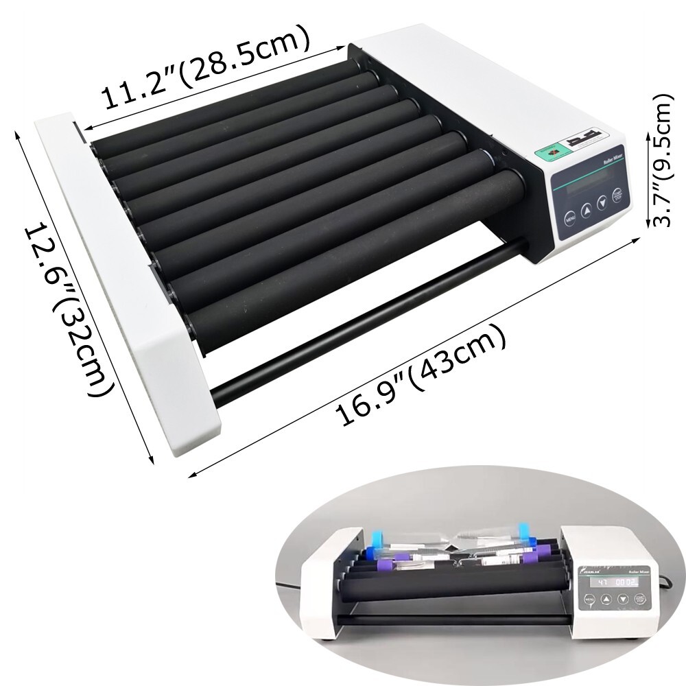 AC110-220V RM-8Pro LCD Eight Roller Liquid Test Tube Mixer Roller Mixers