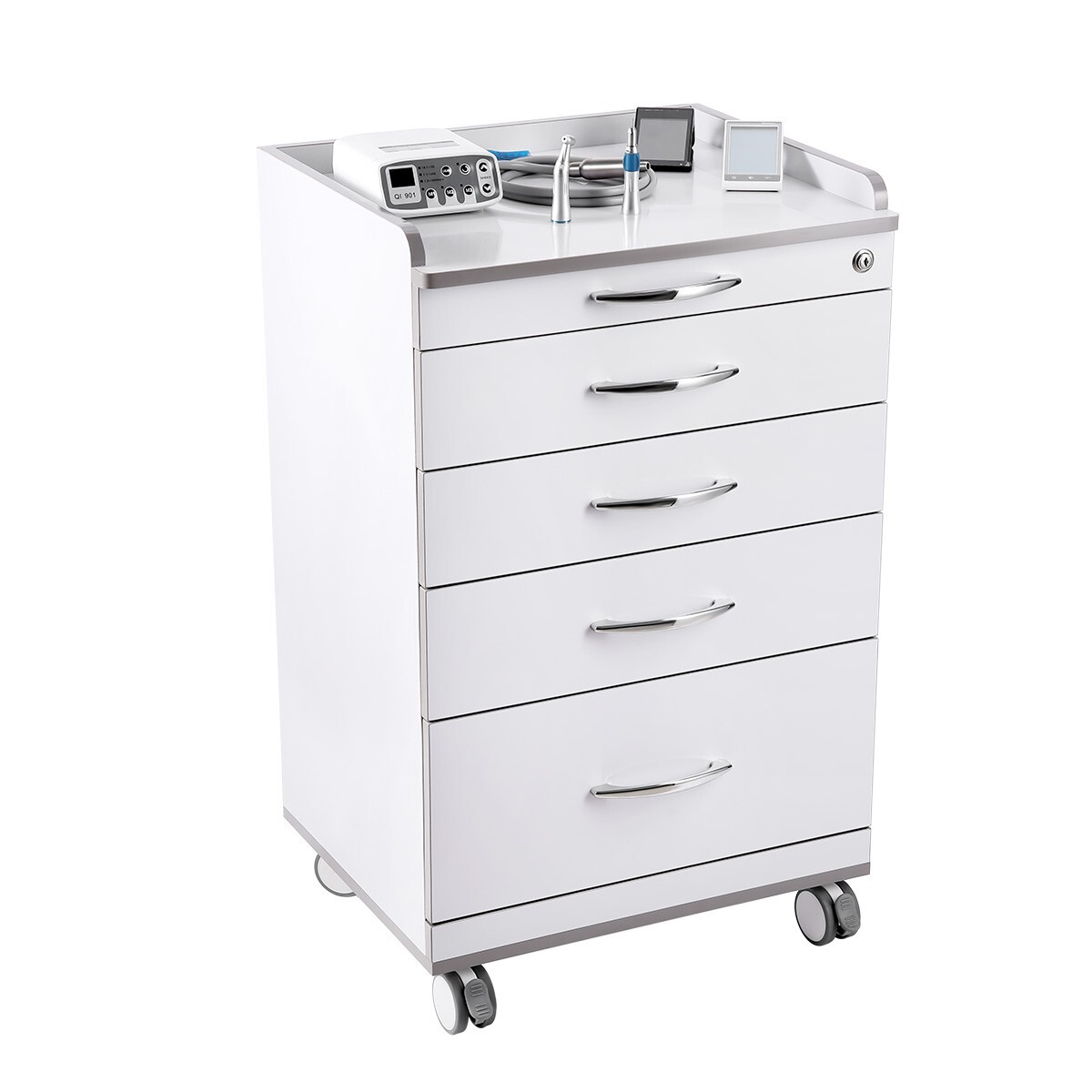 Dental Multi-Function Mobile Cart with 3/4/5 Drawers Medical Rolling Cart