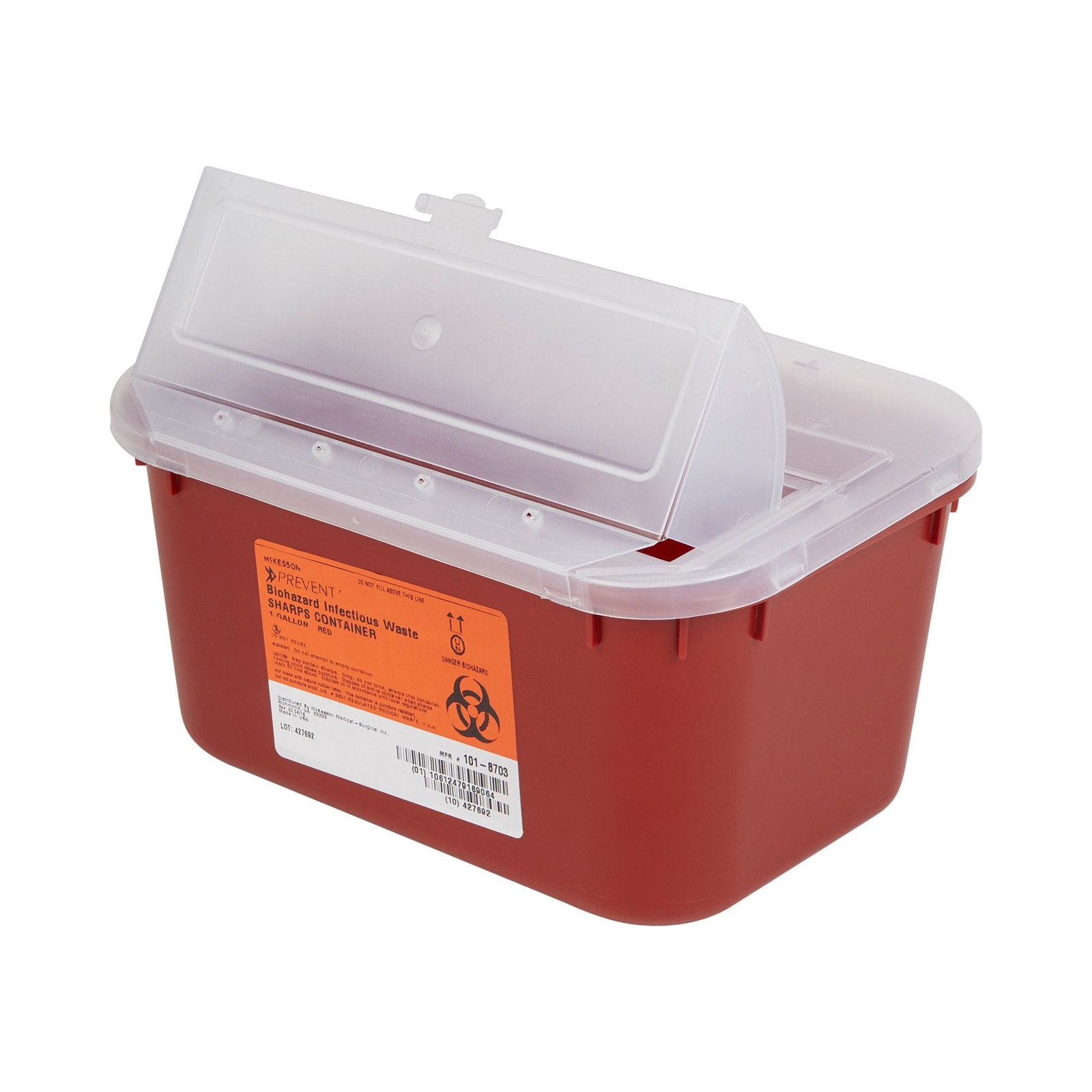 McKesson Sharps Container 1 gal. Horizontal Entry