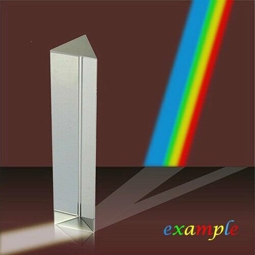 4in 100mm Optical Glass Equilateral Prism Teaching Light Spectrum TOP USA SELLER
