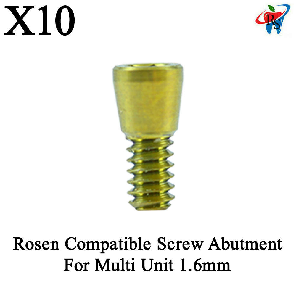 10pcs Rosen Compatible Retention Screw Abutment For Multi Unit 1.6mm Titanium