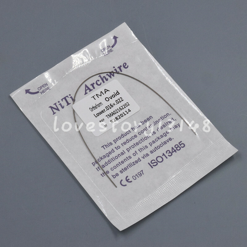 Dental 50 Pcs Orthodontic Rectangular TMA Arch Wire Titanium Molybdenum Alloy