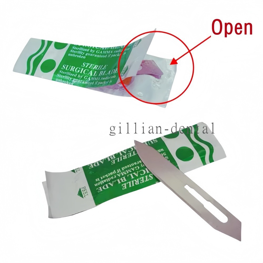 100Pcs/Box Dental Surgical Blades Sterile Carbon Steel Scalpel Medical Blade #60
