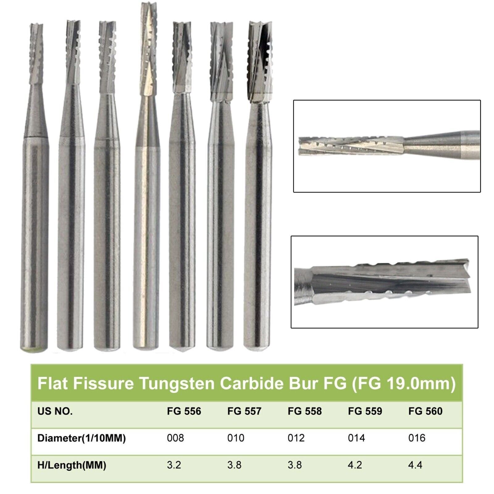 Wave Dental Carbide Bur FG330 Round 1/4 2 4 6 8 557 Friction Grip High Speed Bur