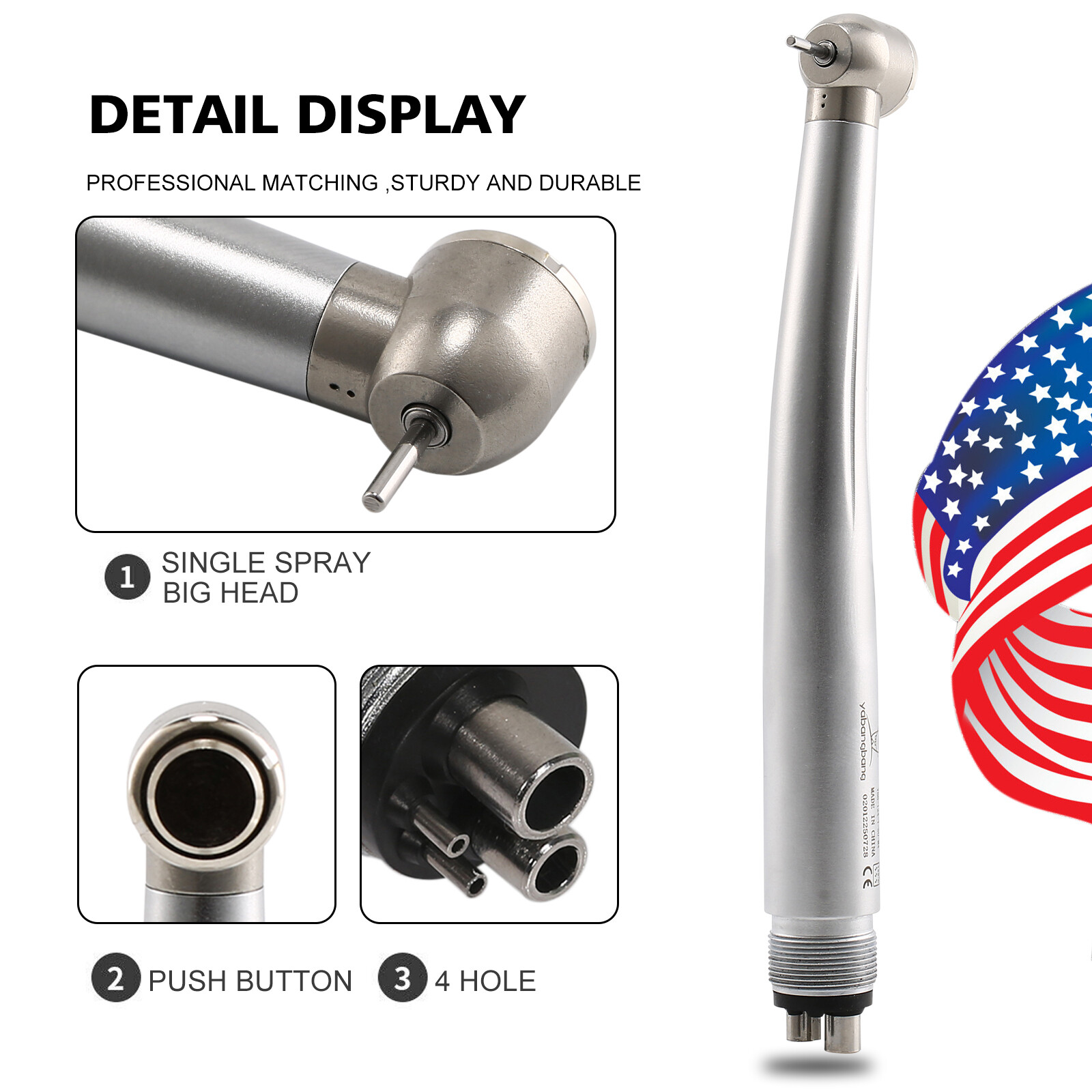 1-100 NSK Style PANA Dental High Speed Handpiece Torque 4 Hole Midwest F2