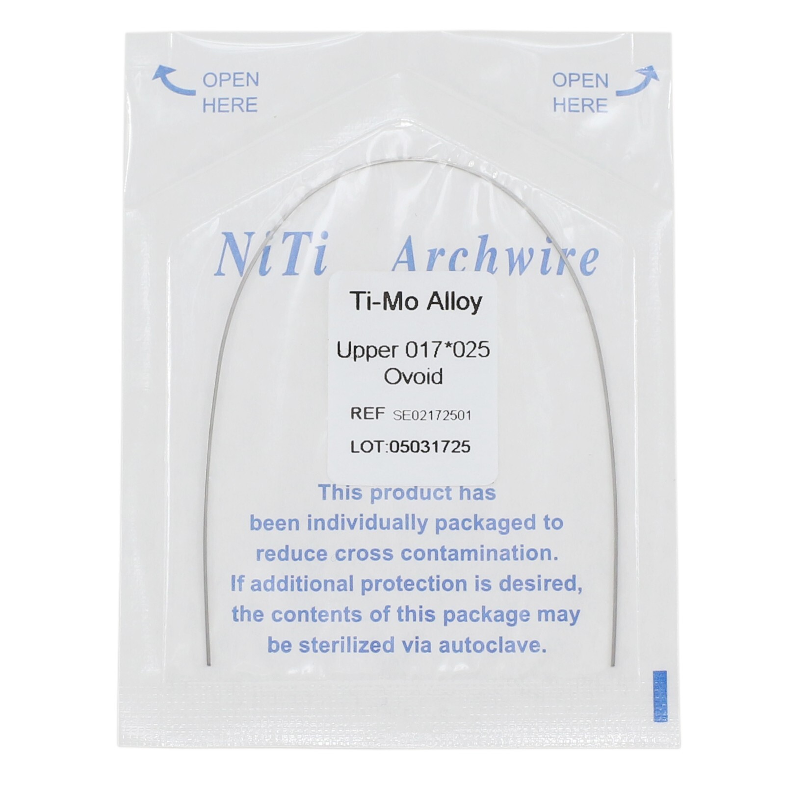 Dental Orthodontic Ti-Mo Alloy Arch Wire Rectangular Ovoid Upper Lower 1622 1725