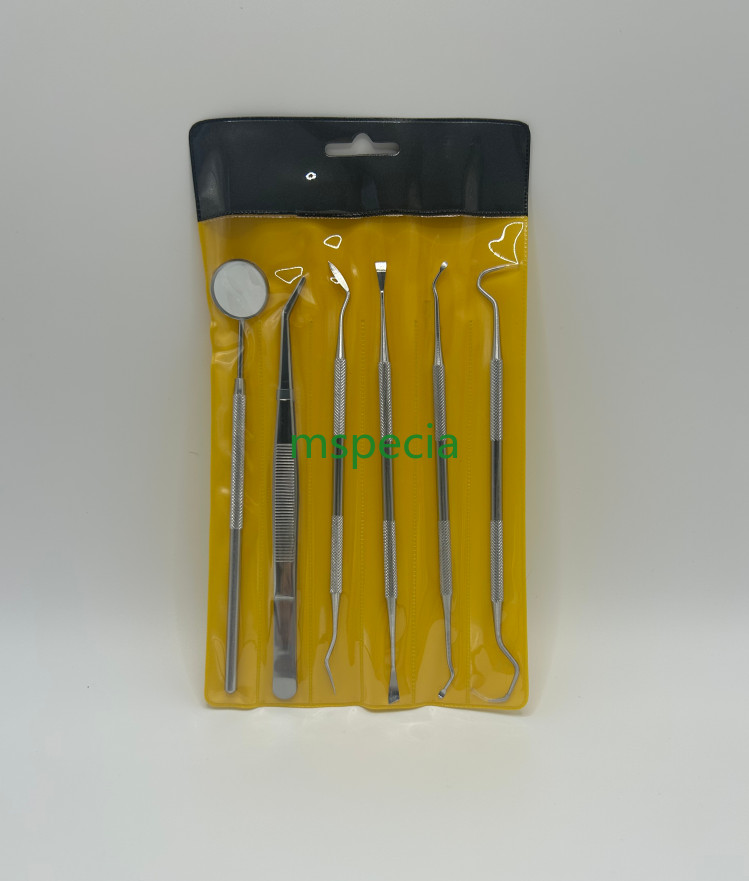 Dental Pick Set 6 PCS – Stainless Steel Dental Tools Kit Teeth Cleaning Tool