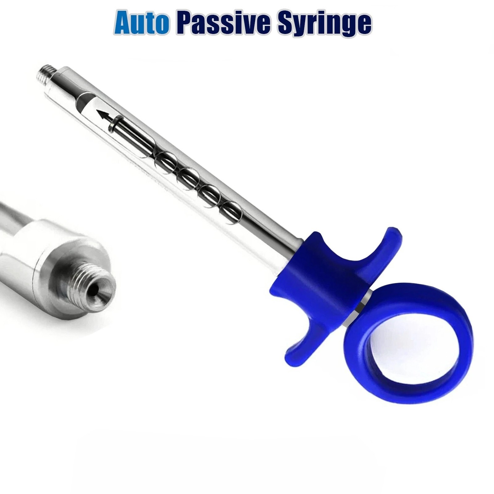 2Pcs Auto Passive Injection Syringe Anesthesia Carpule Syringe for Dentists