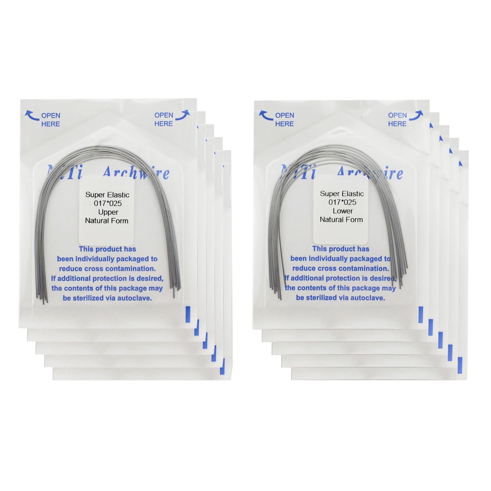 100PCS Dental Orthodontic Niti Arch Wire Natural Form Arches Round Rectangular