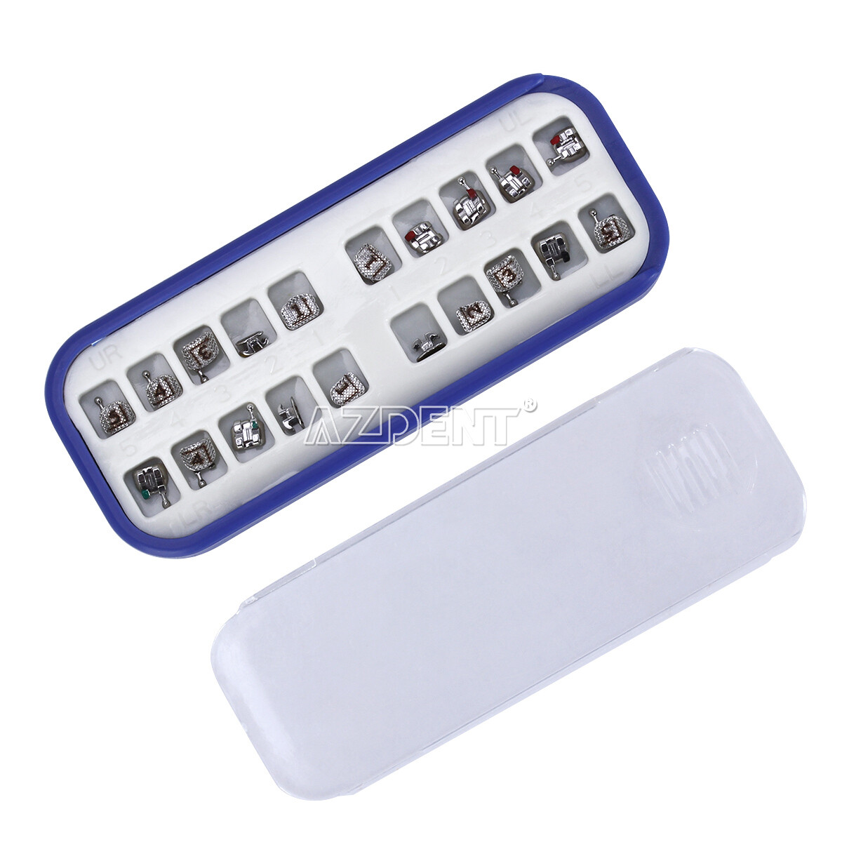 AZDENT Dental Orthodontic Metal Brackets Braces Mini Roth /MBT.022 Hooks 345 FDA