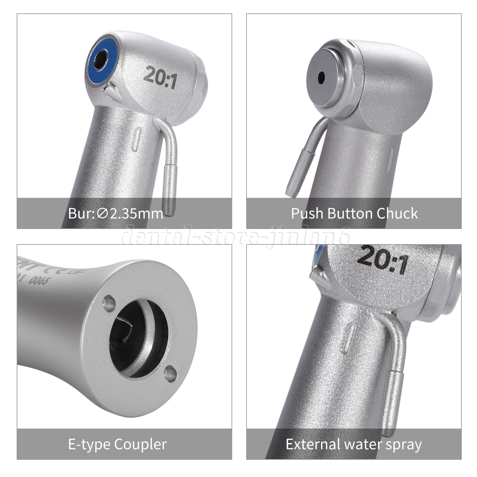 Dental 20:1 Reduction Implant Contra Angle E-Type Handpiece
