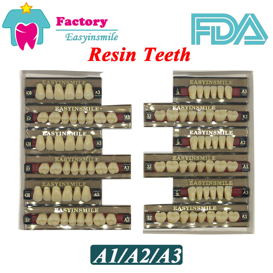 Easyinsmile Dentistry Acrylic Resin Teeth Full Set /Anterior /Posterior A1/A2/A3