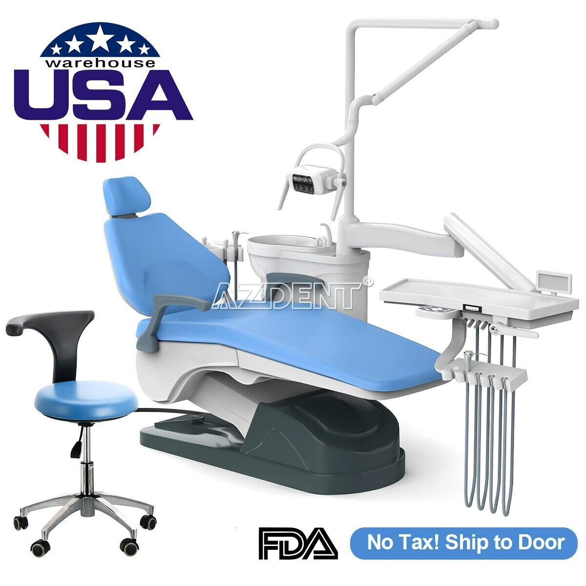 Dental Chair Unit Hard Leather DC Motor Computer Controlled/Medical Cart Cabinet