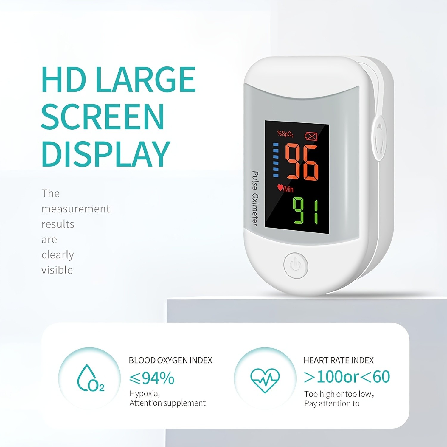 Fast-Pulse 5-Second Readings with HD Display & Accurate Oxygen Monitoring