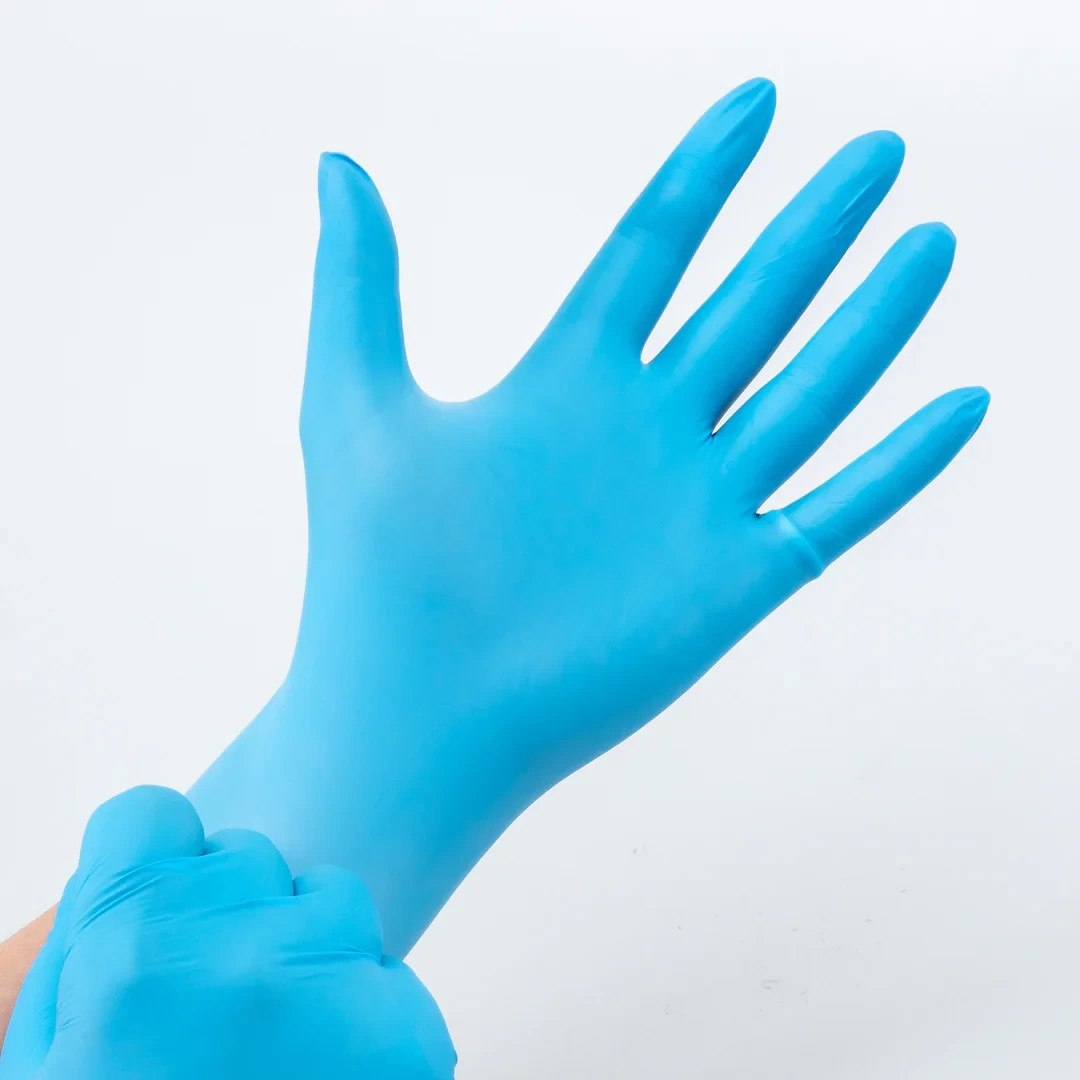 100pcs Disposable Nitrile Gloves 4mil Latex-Free, Powder-Free Medical Grade