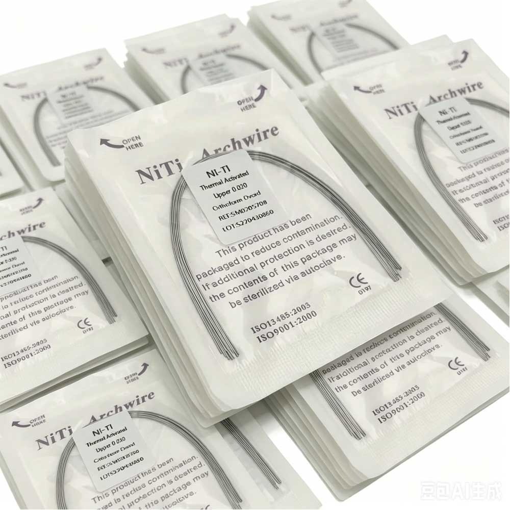 1-200packs Dental Orthodontic Heat Thermal Activated NITI Arch Wires Ovoid Round