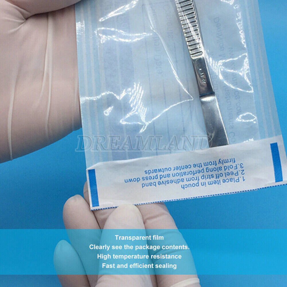 Self Seal Sterilization Pouches – Autoclave Sterilizer Bags 3.5×10 Tattoo
