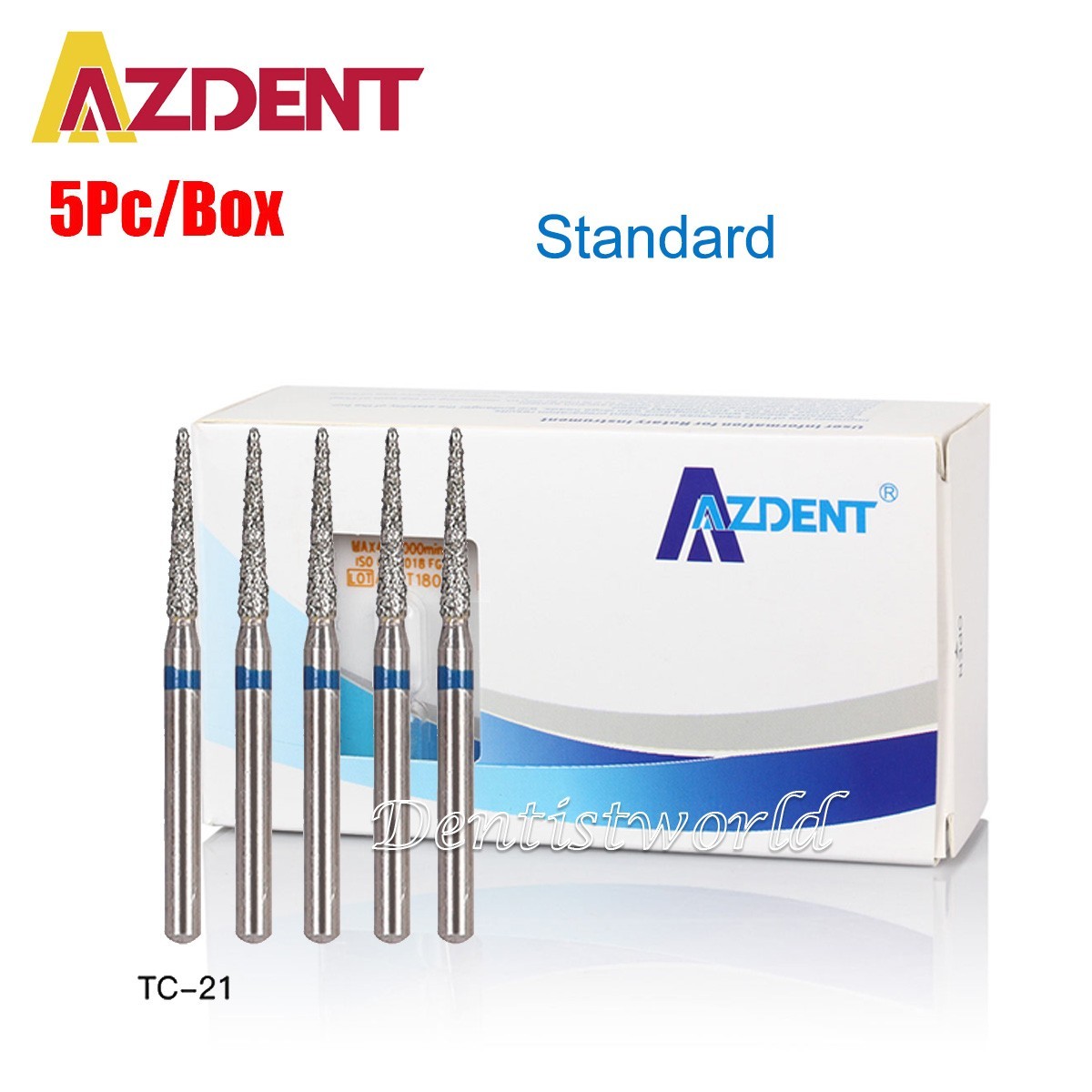 100Pc/200Pc AZDENT Dental Diamond Burs polishing Kit FG for High Speed Handpiece