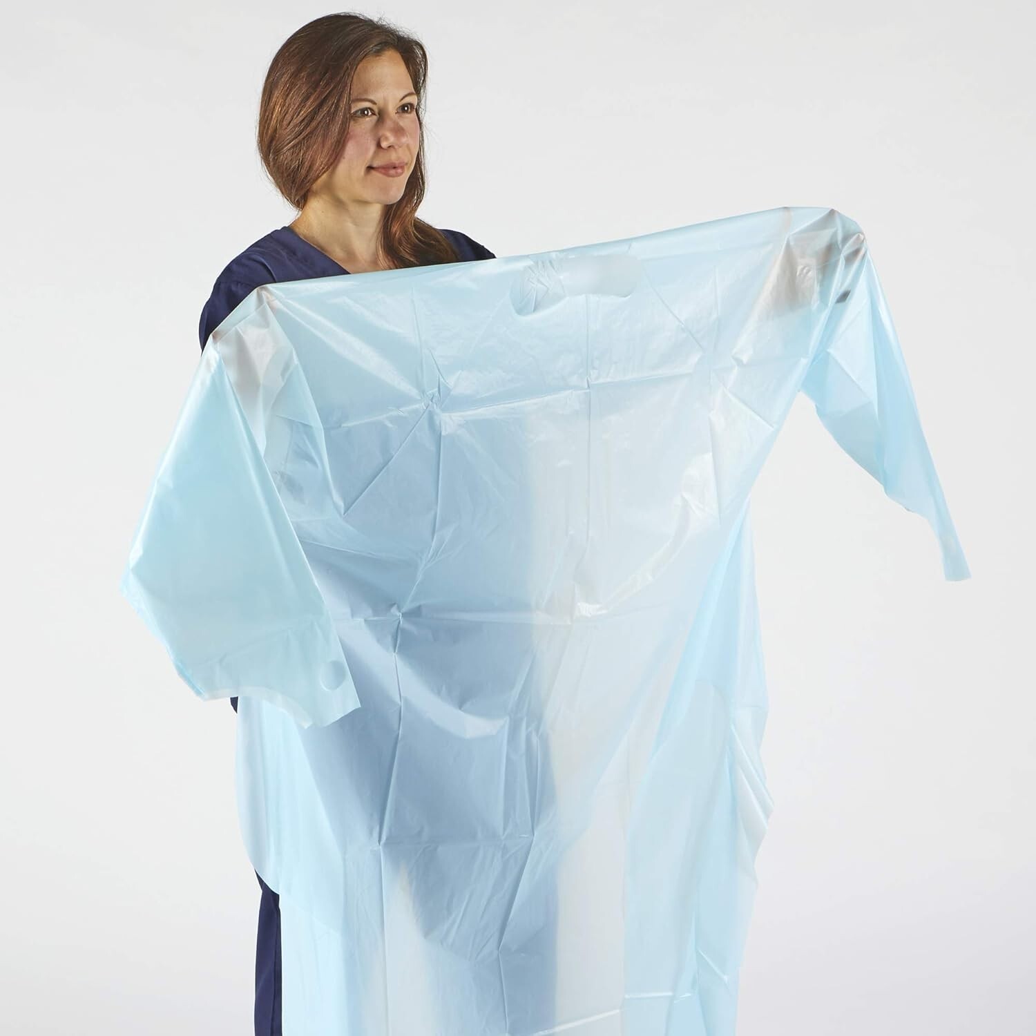 150ct case Polyethylene Level 1 Disposable Non-Surgical Isolation Gowns Blue