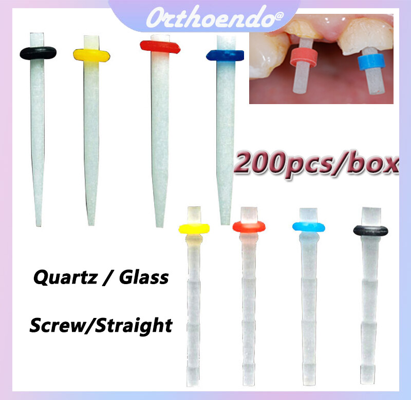 200pc/Box Fiber Post Dental Glass Quartz Teeth Restorative 1.0 1.2 1.4 1.6 1.8mm