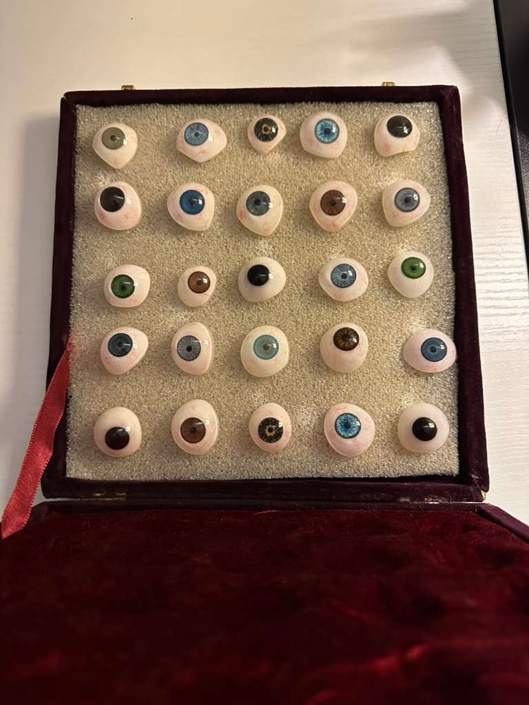 Prosthetic Eye For Human 25 Eyes ALL MIX SHADE In Soft Case Liberty Prosthesis