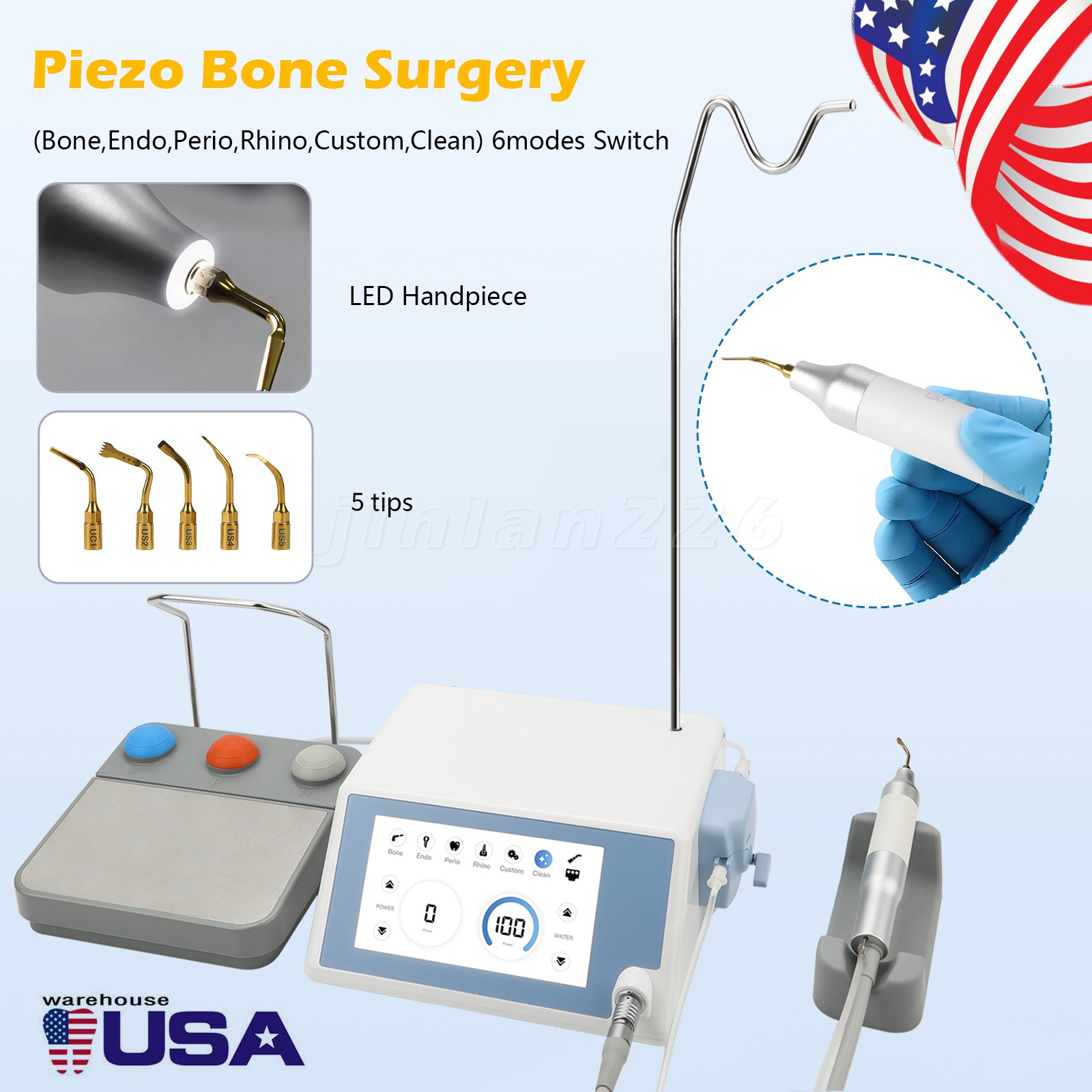 Dental Lab 35,000/35K RPM Marathon Polisher Handpiece for N7 N2 N3 Micromotor US