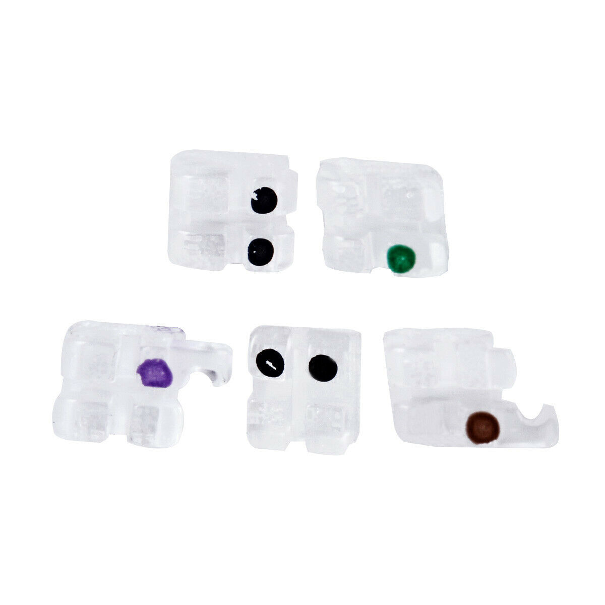 Dental Orthodontic Bracket Sapphire Ceramic Mini Roth.022/.018 Hook 345