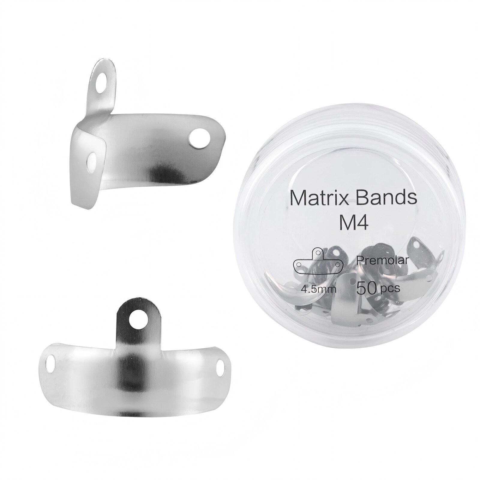 Dental Sectional Matrix System Matrices Bands Palodent 3.5 4.5 5.5 6.5mm 50/Pk